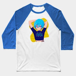 Cute Anime Manga Girl Radiate Positivity Baseball T-Shirt